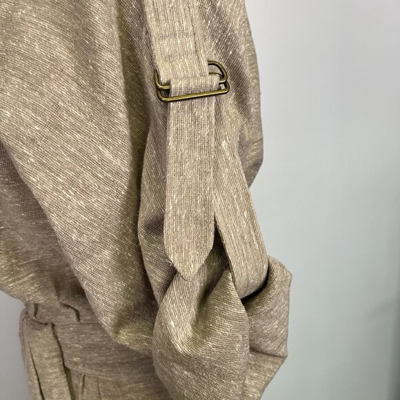 Lela Rose Wool Blend Bateau Neckline A-Line Sheath Knee Length Beige Dress XS - Picture 7 of 9